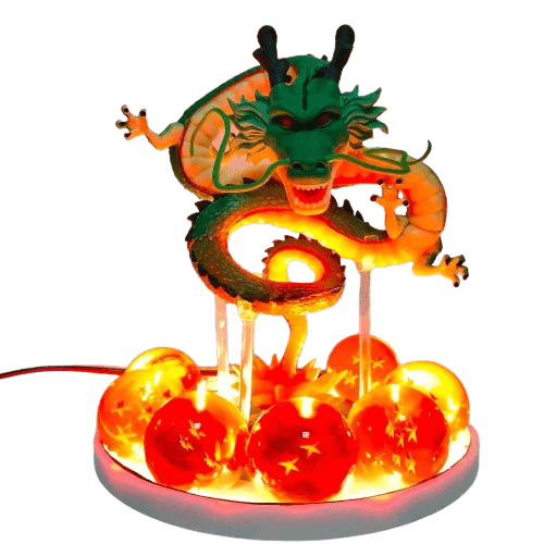 Luminária Dragon Ball Z Shenlong com Esferas do Dragão iluminadas